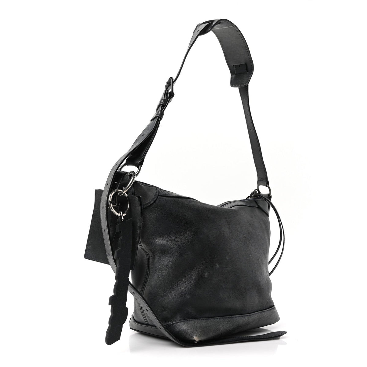 Used Calfskin Silver Hardware Small Neo Classic City Navy