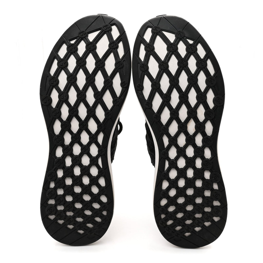 Fabric Logo Sneakers 37.5 Black