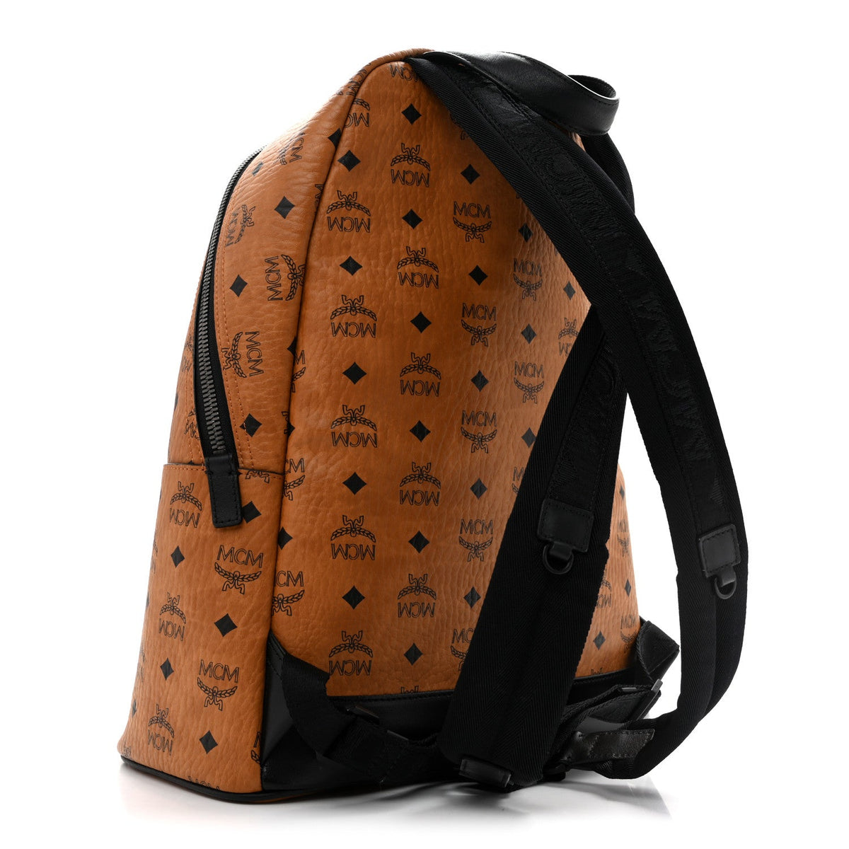 Visetos Nappa Medium Stark Backpack Cognac Black