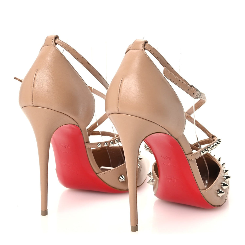 Nappa Studded Tatooshka 100 Pumps 38.5 Blush