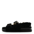 Shearling Double G Womens Dad Sandals 36.5 Black