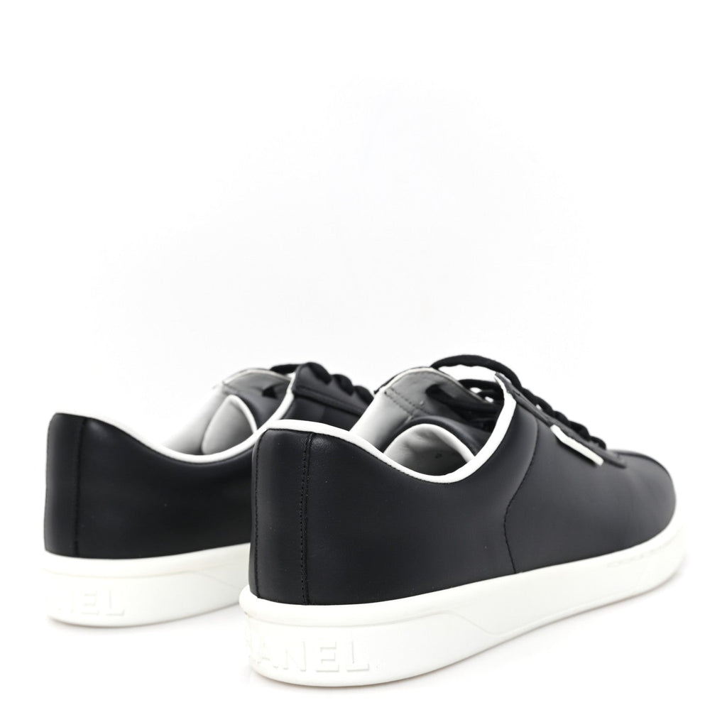 Calfskin CC Uniform Womens Sneakers 39 Black