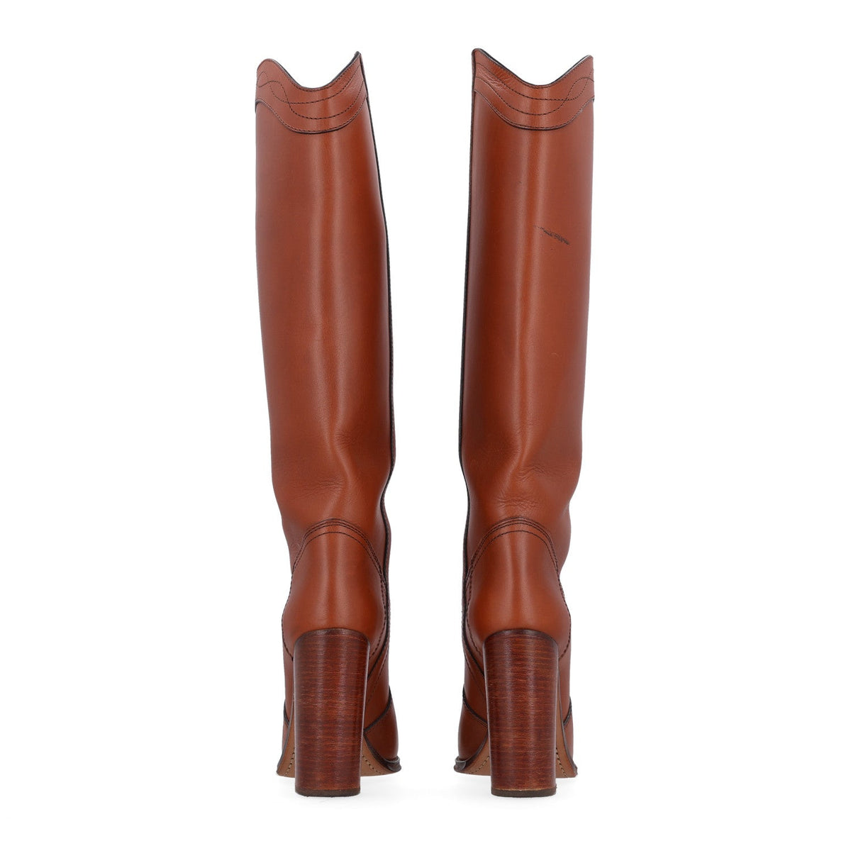 Kate 105 Western Knee High Boots 38 New Papaya