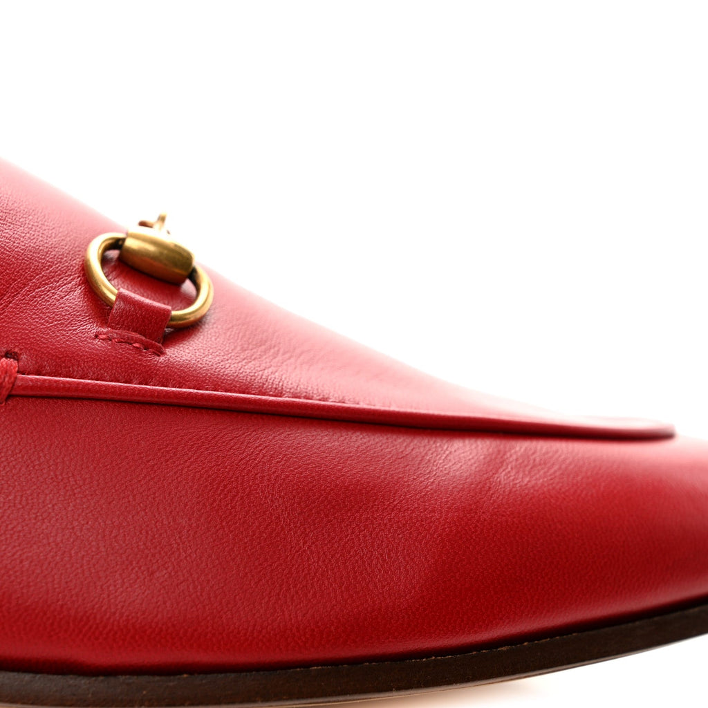 Lambskin Womens Brixton Horsebit Loafers 41 Hibiscus Red