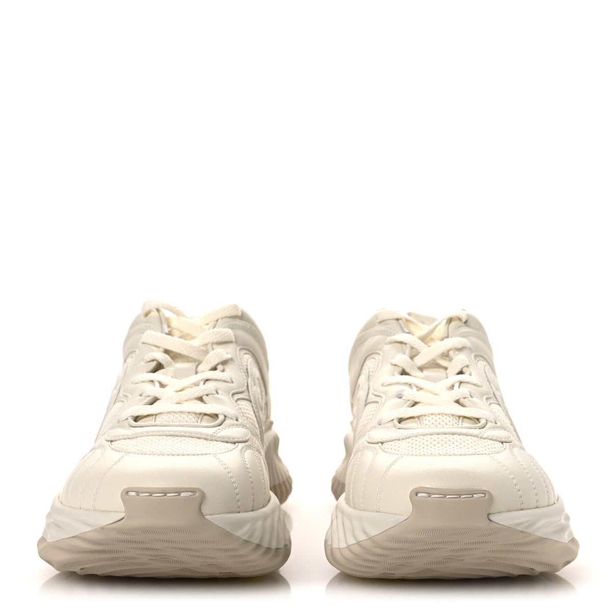 New Nappa Sombre Interlocking G Ripple Mens Platform Sneakers 9.5 Off White