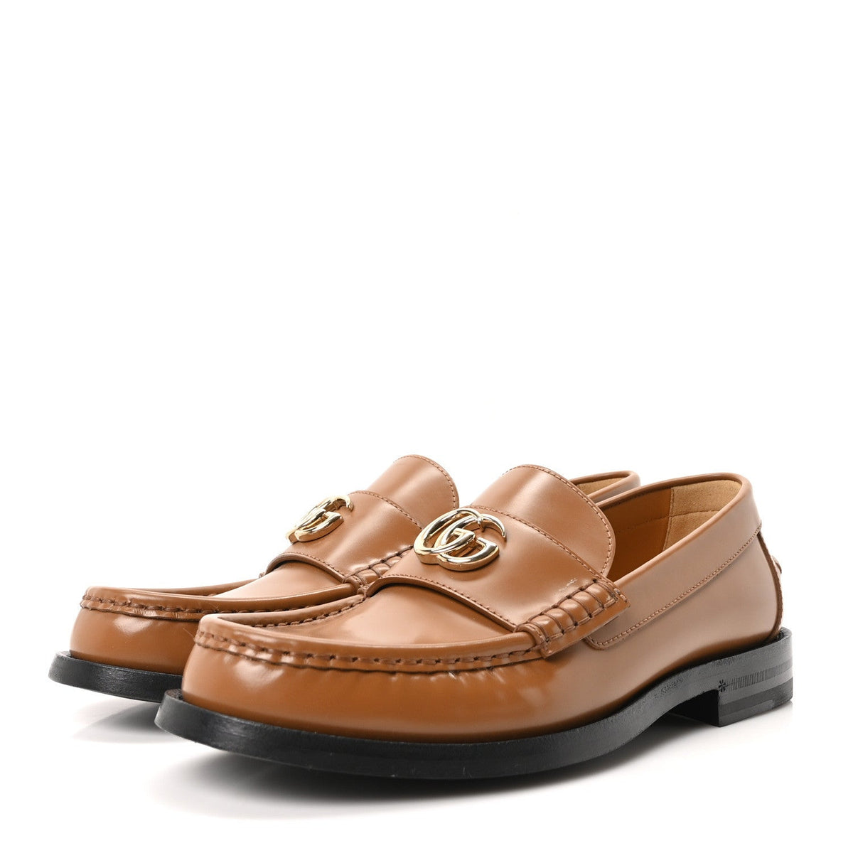 Millennial Ribot Womens GG Marmont Loafers 36 Luminous Wood 39.5 Luminous Wood