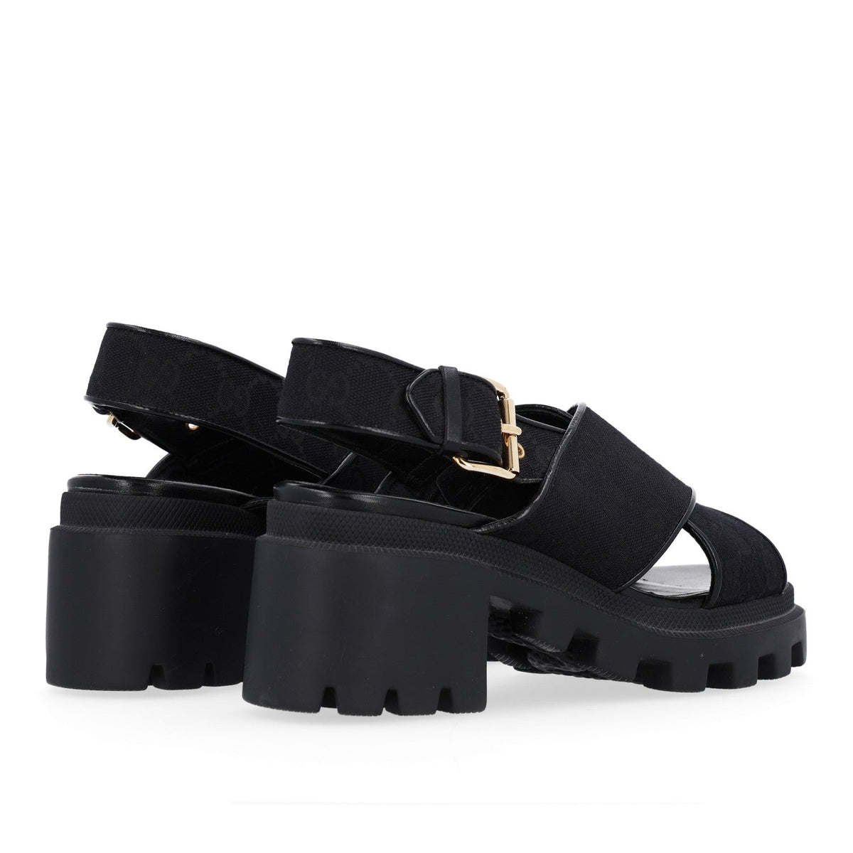 Monogram Granada Kid Trip 40/72mm Lug Sole Sandals 38 Black