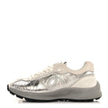 Laminated Calfskin Suede CC Sneakers 39.5 Silver Light Grey