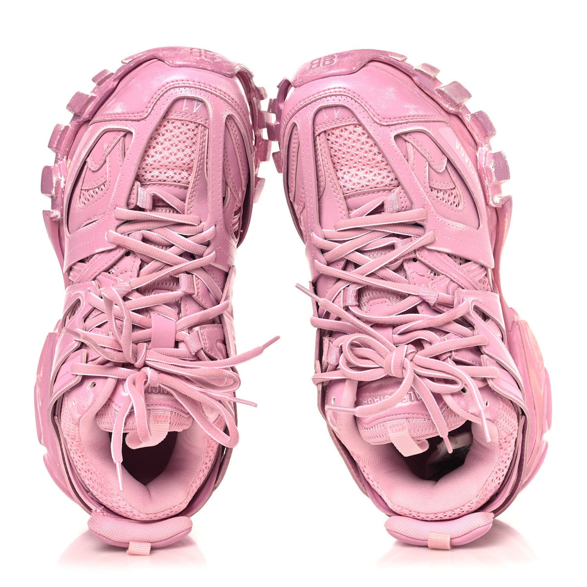 Rubber Mesh Monocolor Clear Sole Womens Track.2 Open Sneakers 41 Pink