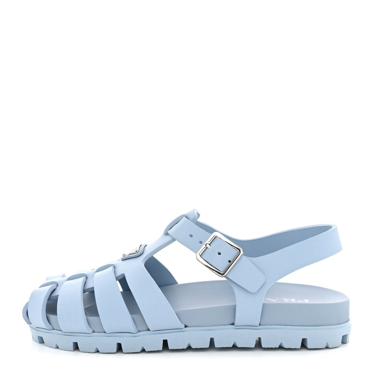 Foam Rubber Metal Triangle Logo Cage Sandals 40 Cielo