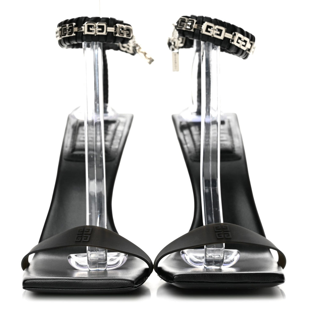 Smooth Nappa G Woven Slingback 90mm Sandals 37 Black