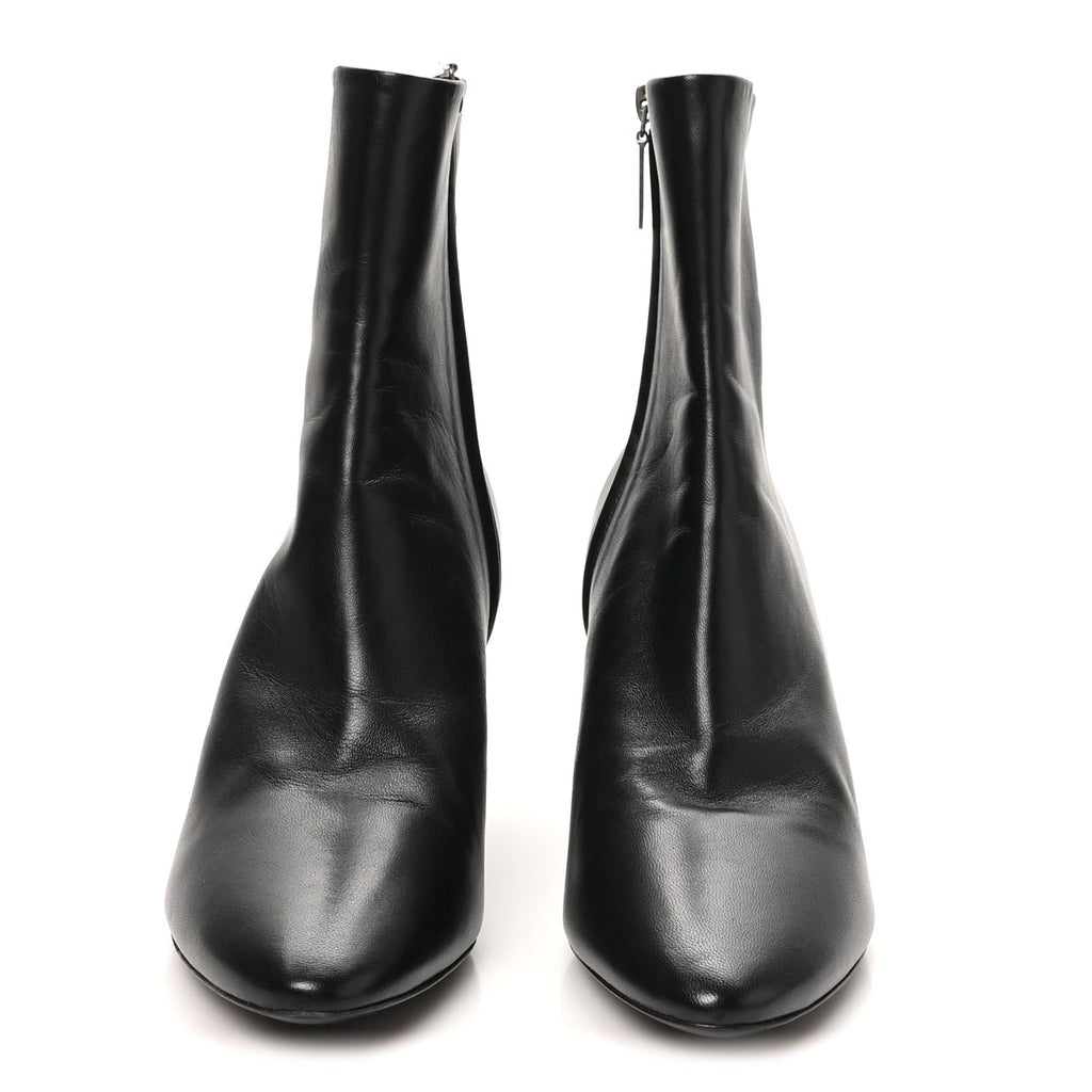 Nappa Vendome Loulou Ankle Zip Boot 39.5 Black