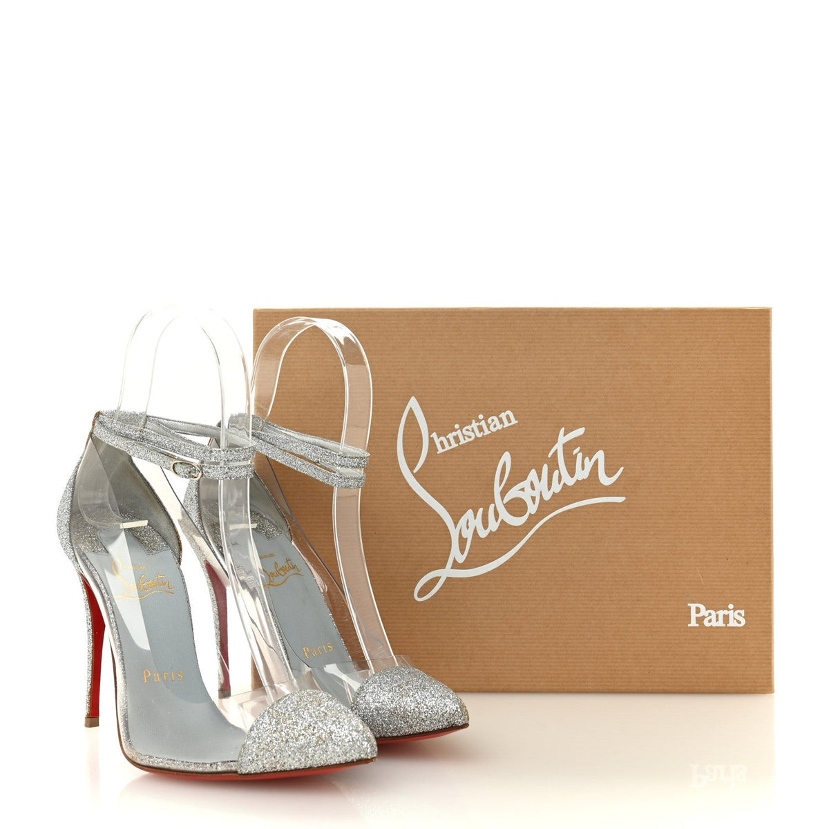 Glitter PVC Un Bout 100 Pumps 35 Silver