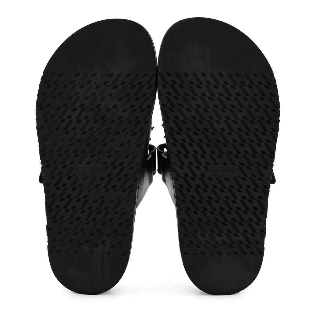 Calfskin Medor Studded Womens Chypre Sandals 37.5 Black