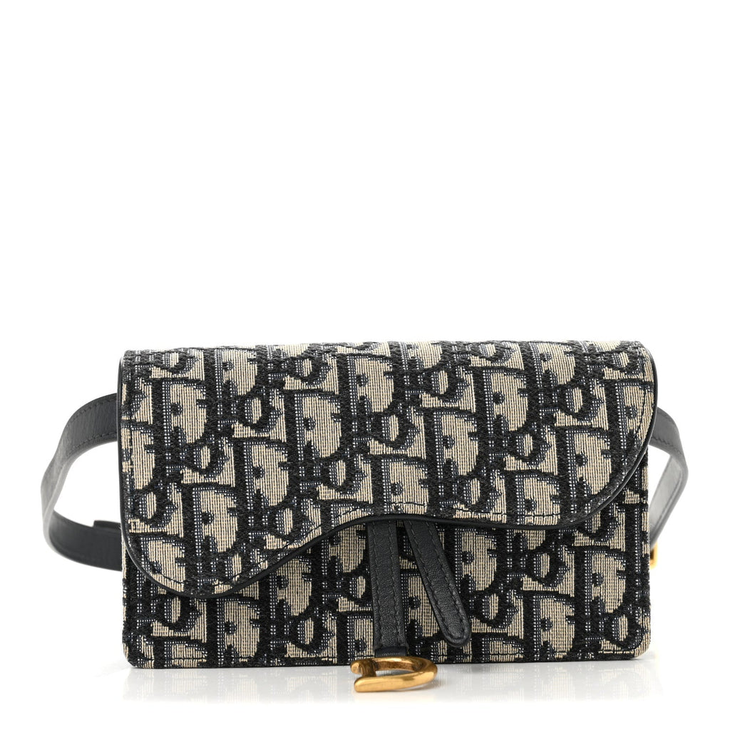 Oblique Saddle Belt Bag Blue