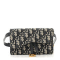 Oblique Saddle Belt Bag Blue