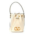 Nappa Mini VLogo Signature Bucket Bag Light Ivory