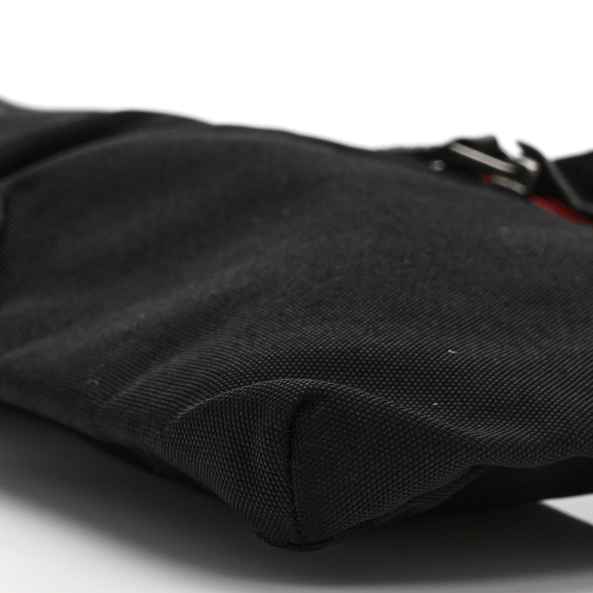 Canvas Double Pocket Belt Bag Black
