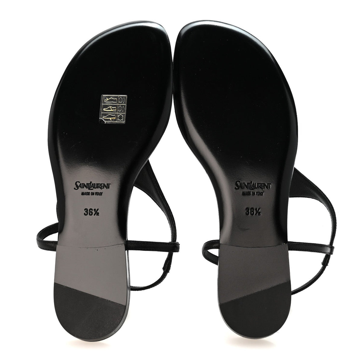 Lambskin Monogram Cassandra Slingback Flat Sandals 36.5 Black