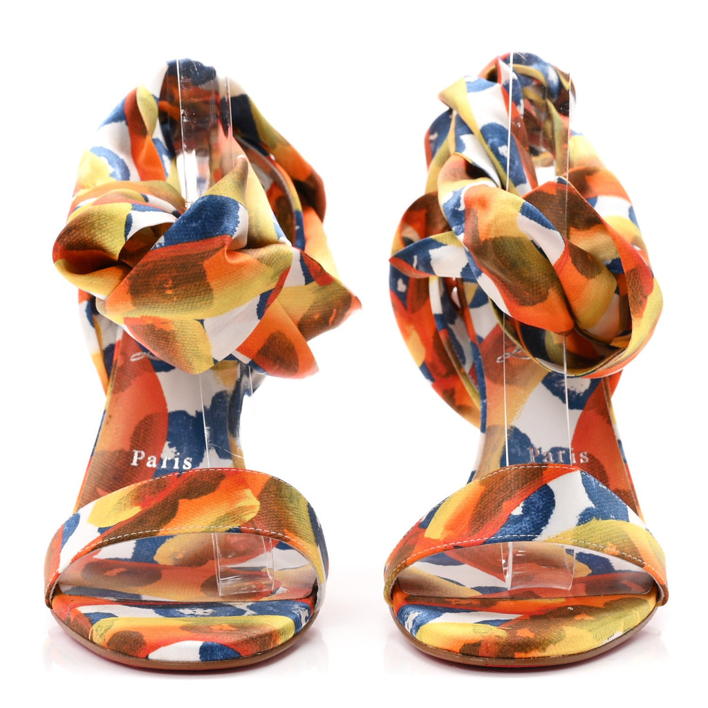 Crepe Satin Gaagal Miss Z Du Desert 100 Ankle Wrap Sandals 38 Multicolor Magma