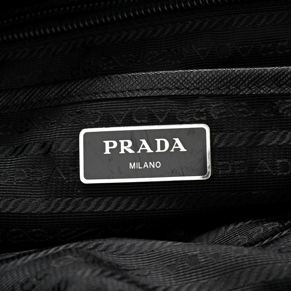 Tessuto Nylon Saffiano Medium Backpack Black
