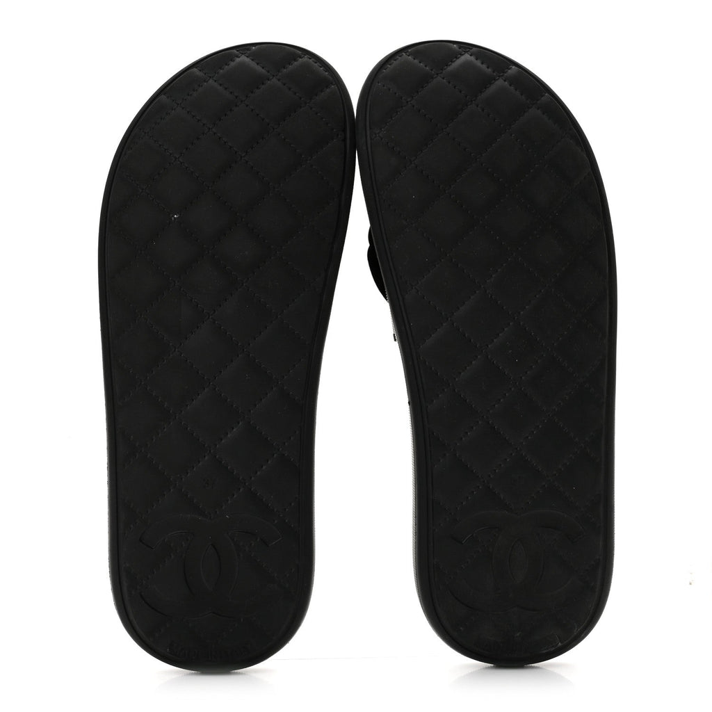 Thermoplastic PVC Camellia Mule Sandals 37 Black