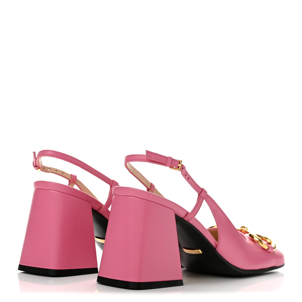 Malaga Kid Horsebit 75mm Slingback Pumps 37.5 Pink