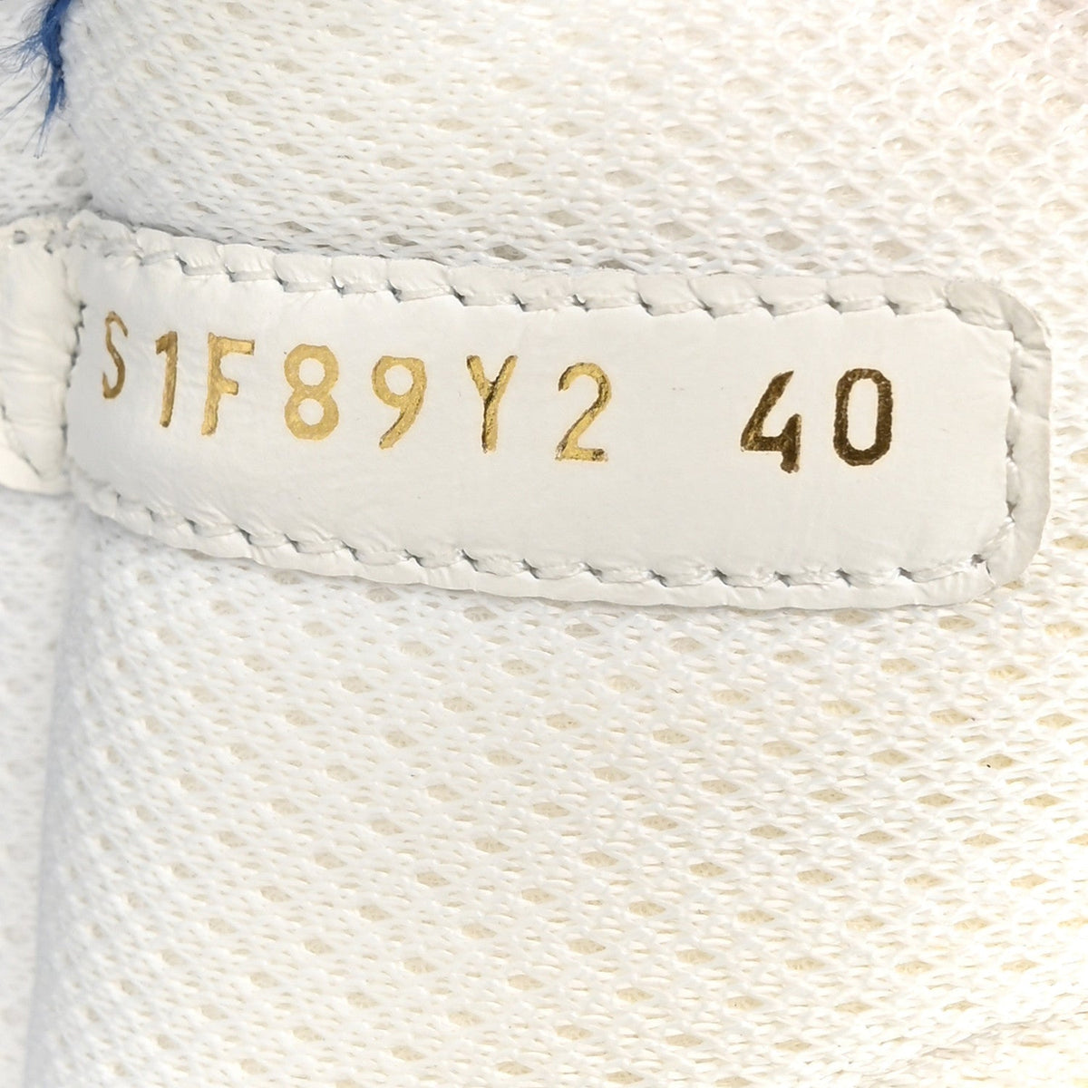 Calfskin Mens Open Skate Sneakers 40 White Blue