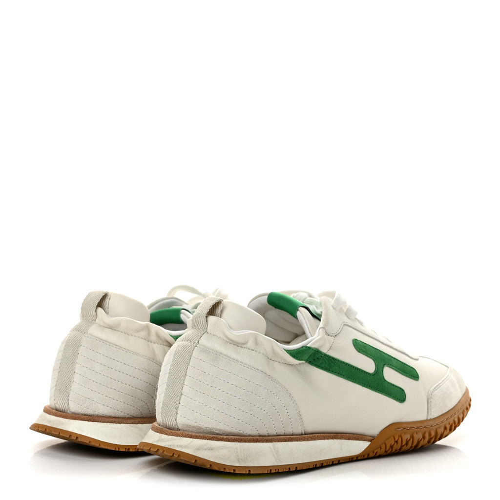 Nappa Suede Goatskin Jet Sneakers 42 White Vert Jungle
