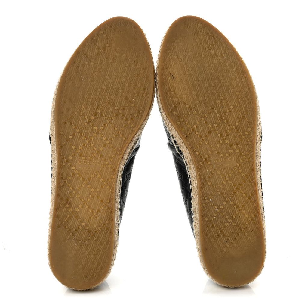 Microguccissima Signature Espadrilles 38 Black