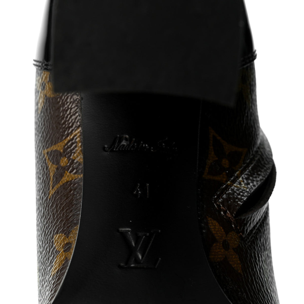 Patent Calfskin Monogram Star Trail Ankle Boots 41 Black