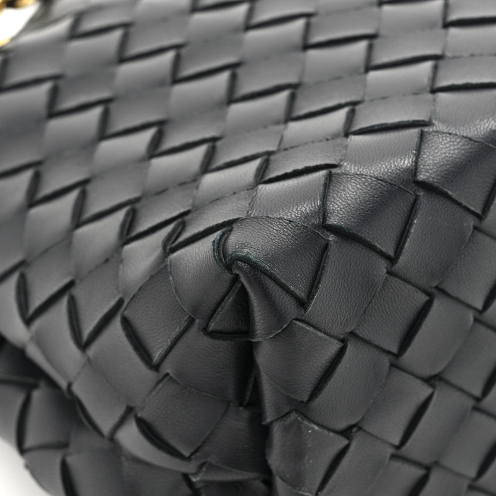 Nappa Intrecciato Small Andiamo With Chain Shoulder Bag Nocturnal