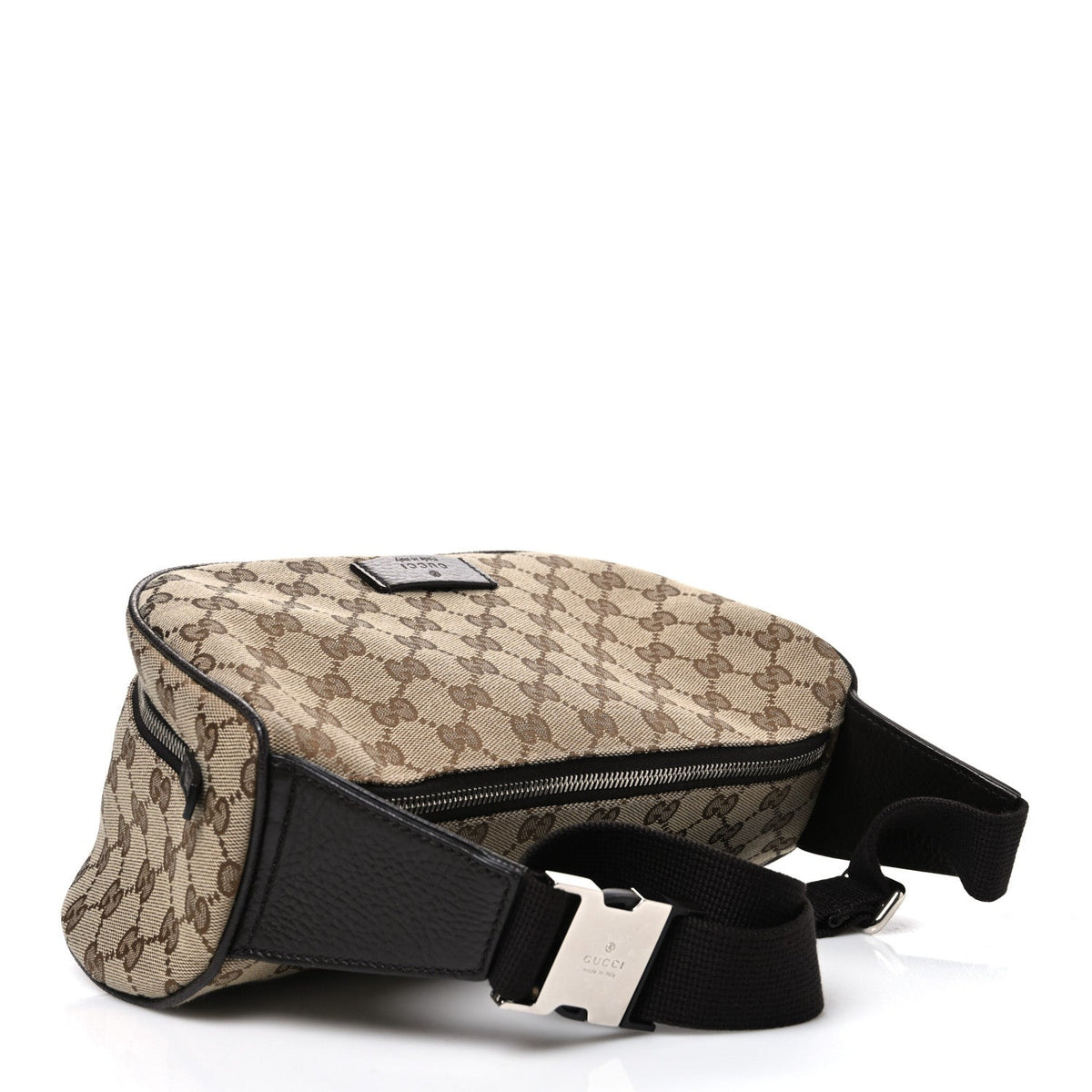 Monogram Dollar Calfskin Waist Pouch Beige Ebony Testa di Moro Marrone Scuro