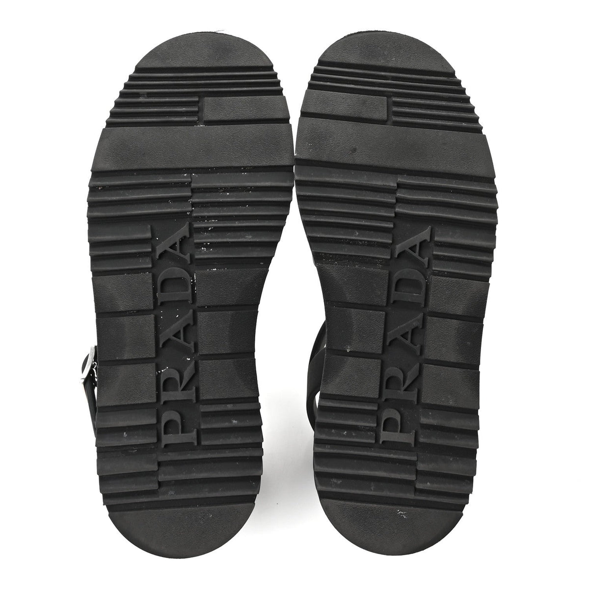 Foam Rubber Metal Triangle Logo Soft Cage Women Sandals 39 Black