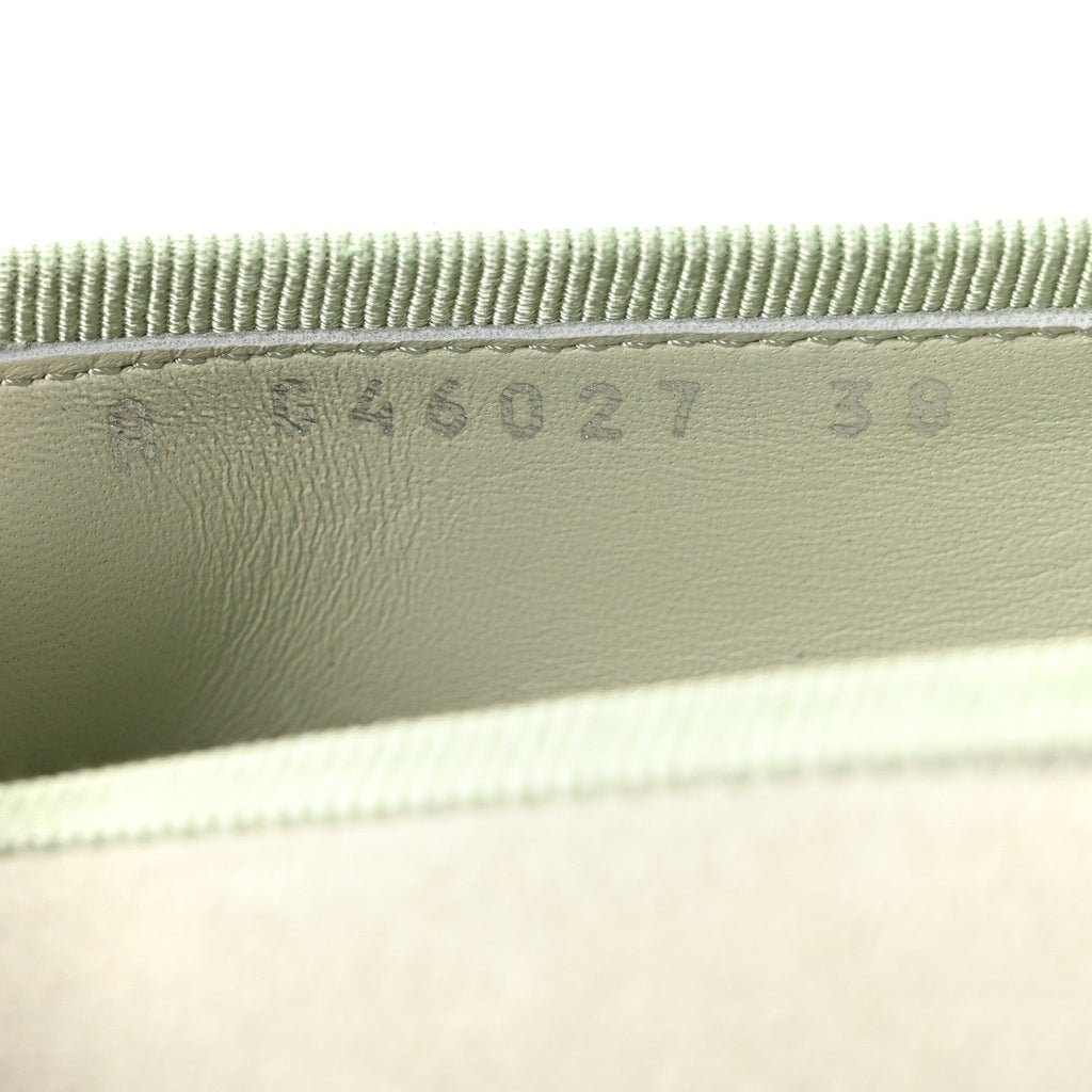 Suede Calfskin Cap Toe CC Ballerina Flats 38 Light Green