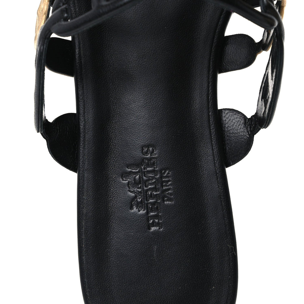 Nappa Thalassa Sandals 37 Black Doré