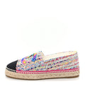 Cotton Tweed Grosgrain CC Espadrilles 41 Multicolor Black