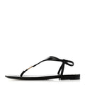 Lambskin Monogram Cassandra Slingback Flat Sandals 36.5 Black