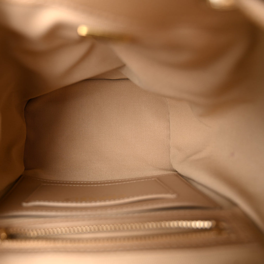 Caviar Quilted Mini Urban Spirit Backpack Beige