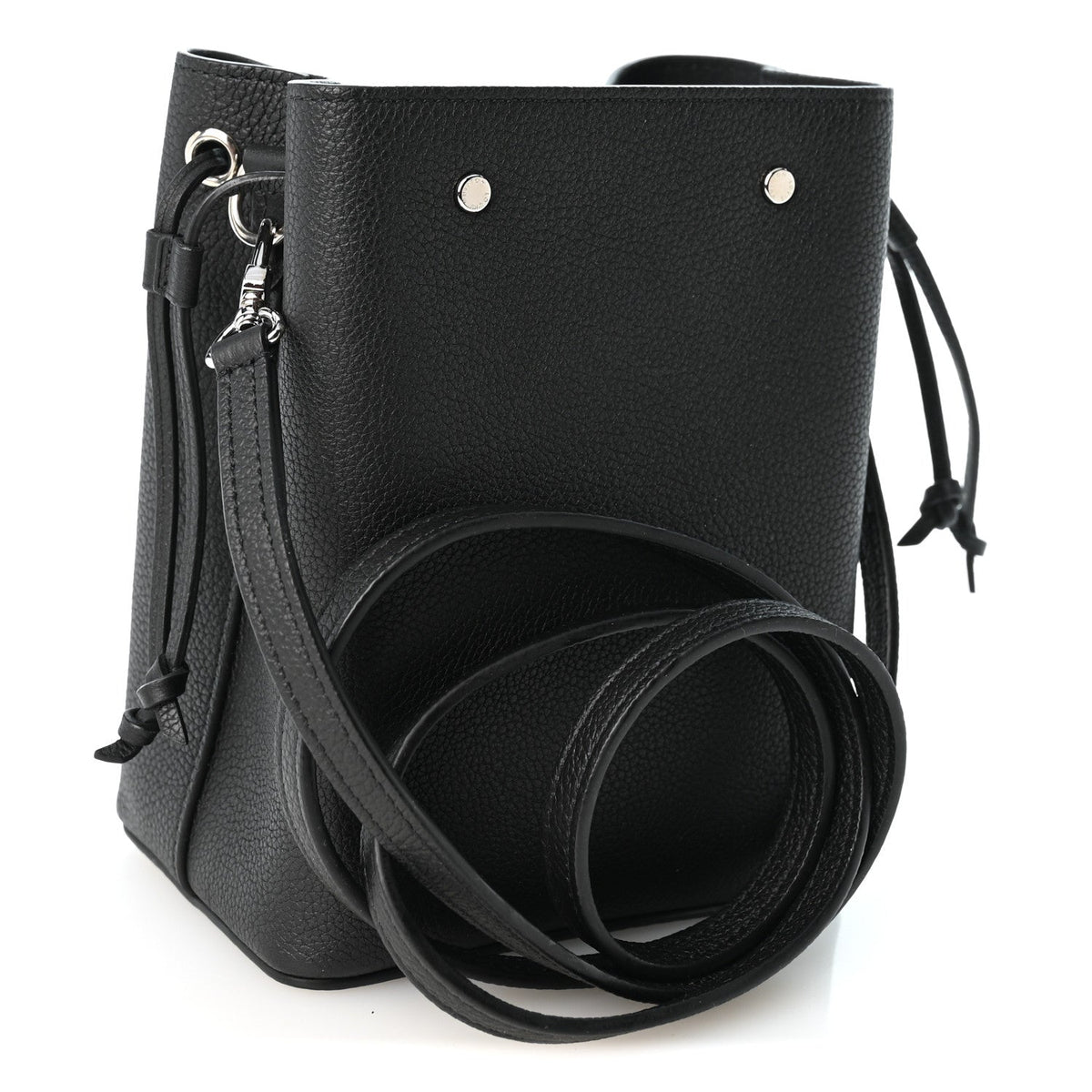 Calfskin Nano Lockme Bucket Black