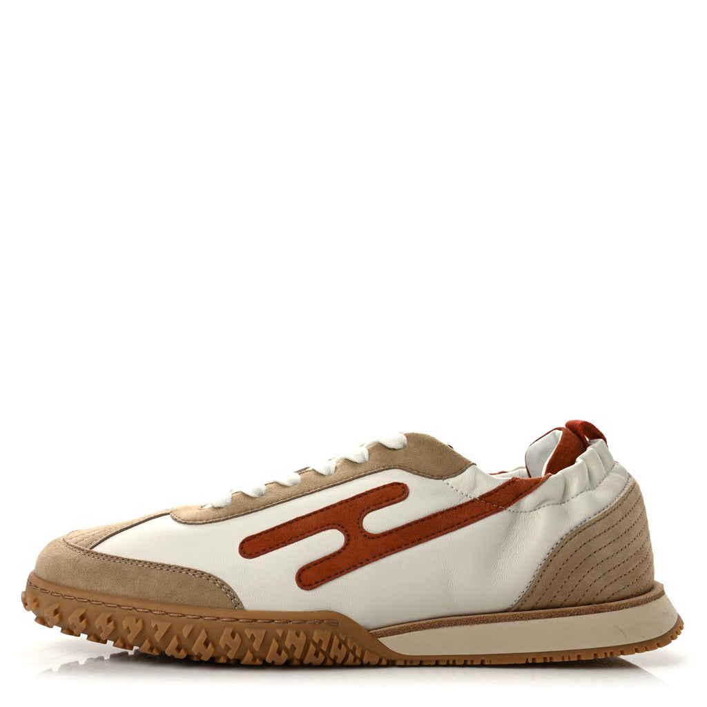 Nappa Suede Goatskin Womens Jet Sneakers 40 Multicolor Orange Canyon