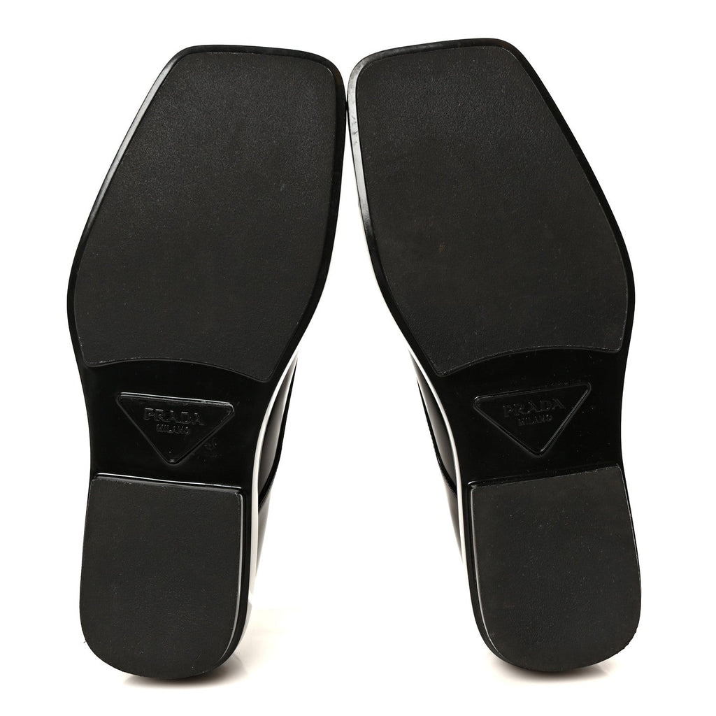 Spazzolato Square Toe Lace Up Derby 9 Black
