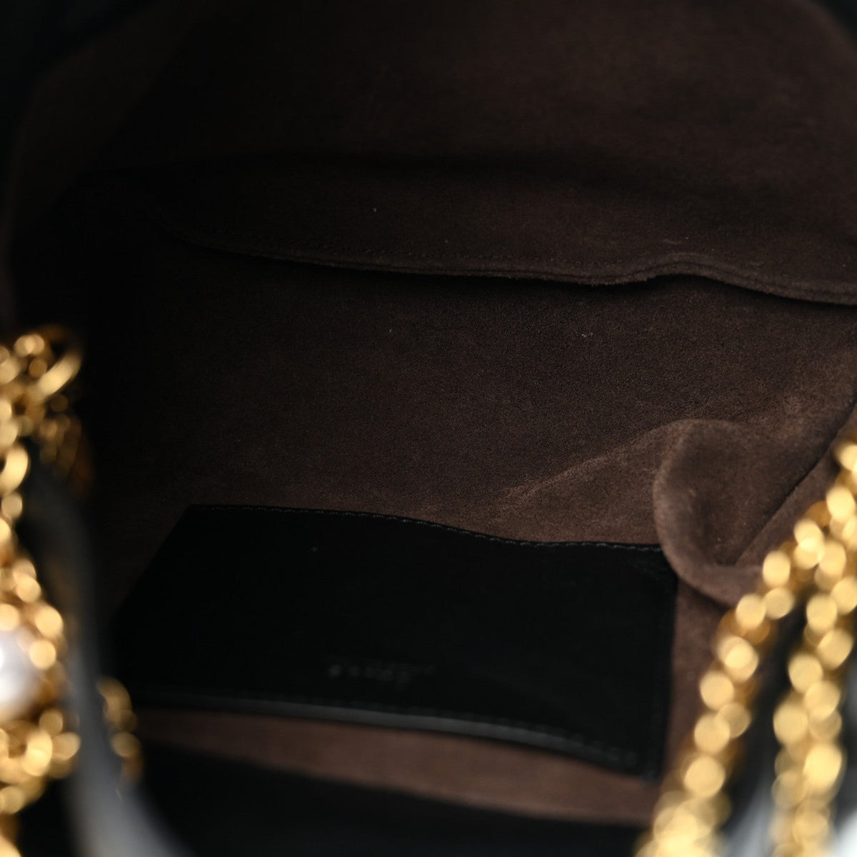 Lambskin Mini Icons Bucket Bag Black