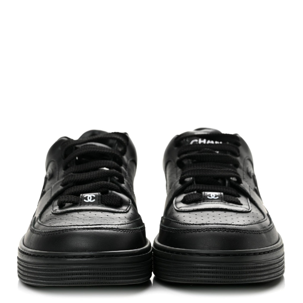 Calfskin CC Womens Sneakers 36.5 Black