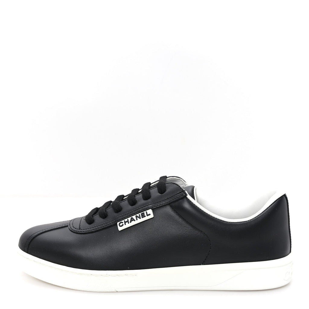 Calfskin CC Uniform Womens Sneakers 39 Black