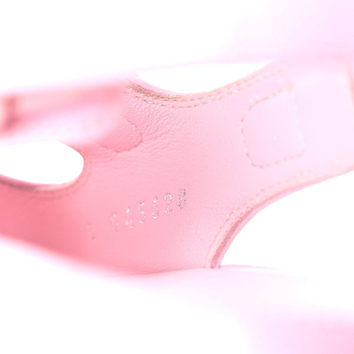 Lambskin Crystal CC Velcro Dad Sandals 35.5 Light Pink