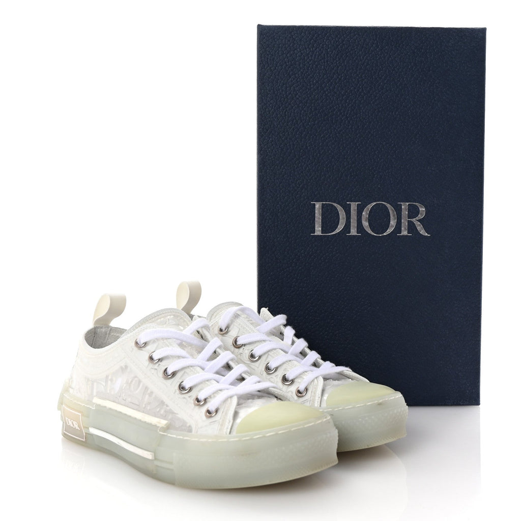 PVC Oblique Embossed Mens B23 Low Top Sneakers 37 White
