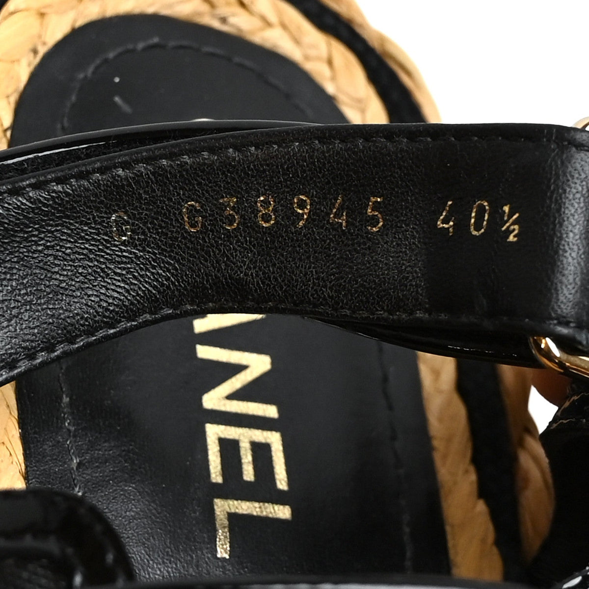 Mesh Patent Calfskin Velcro Dad Sandals 40.5 Black