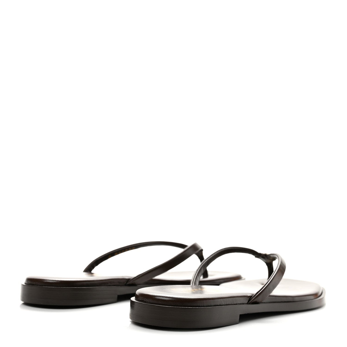 Goatskin CC Times Square Thong Sandals 38.5 Brown