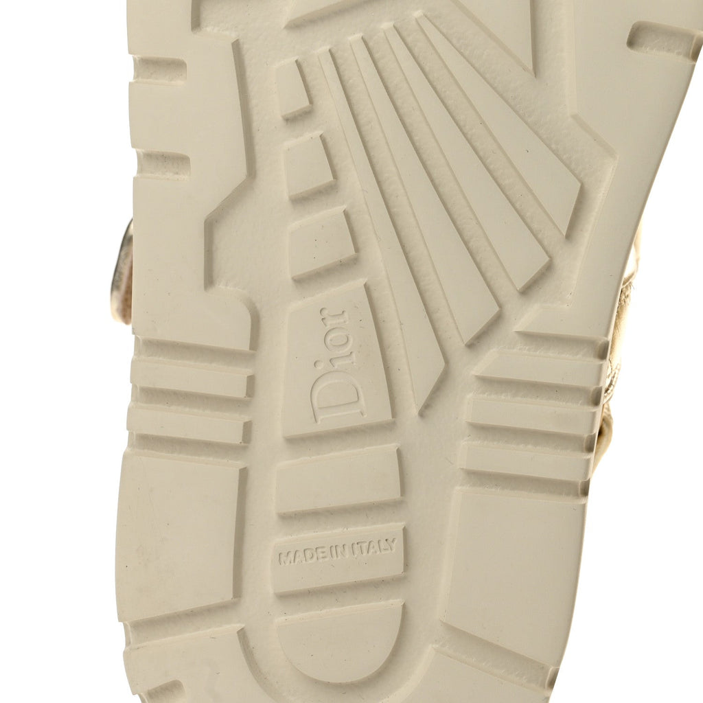 Laminated Sheepskin Cannage Dioract Sandals 39.5 Pale Gold